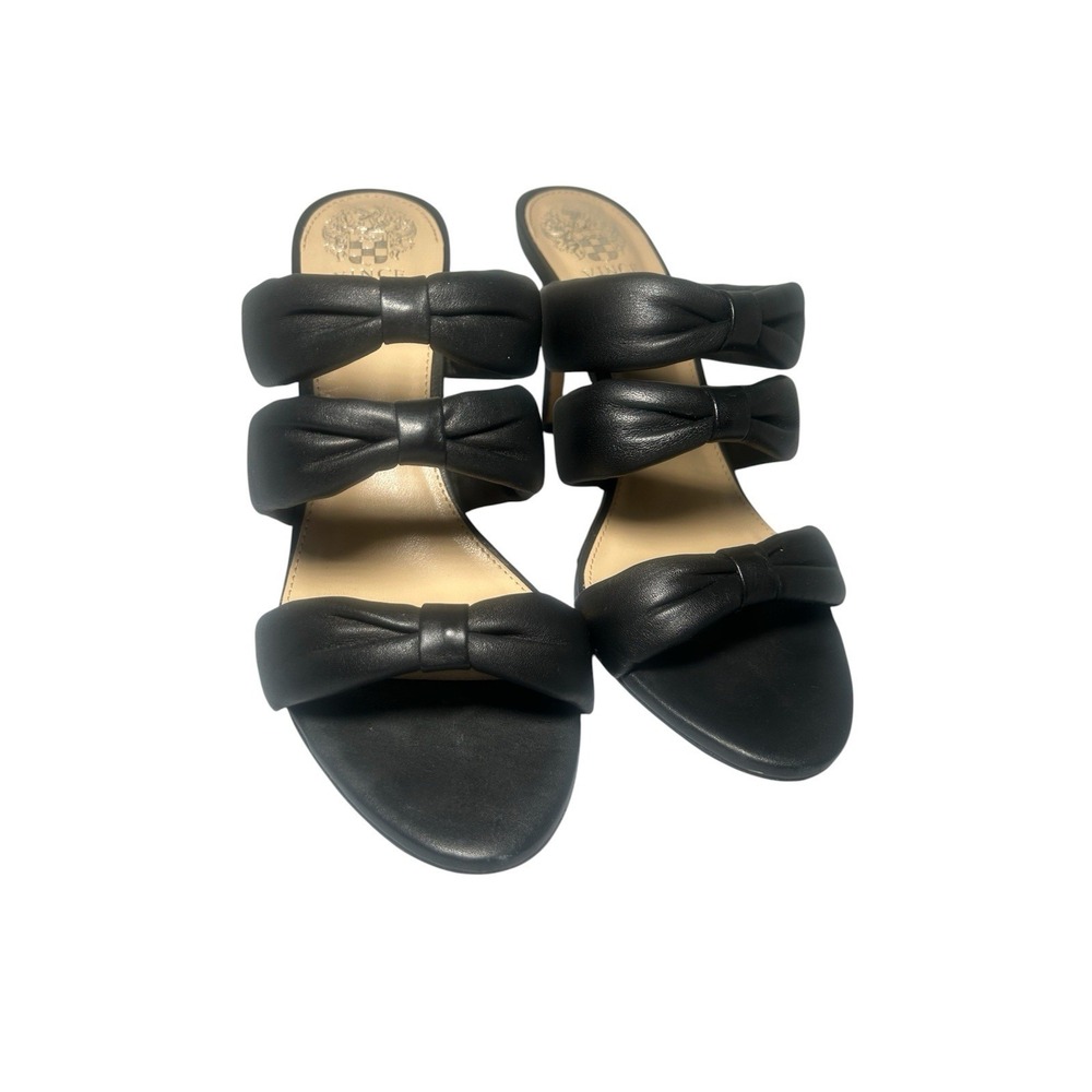 Vince Camuto Thendie Leather Stiletto Pump Black Sz‎ 9